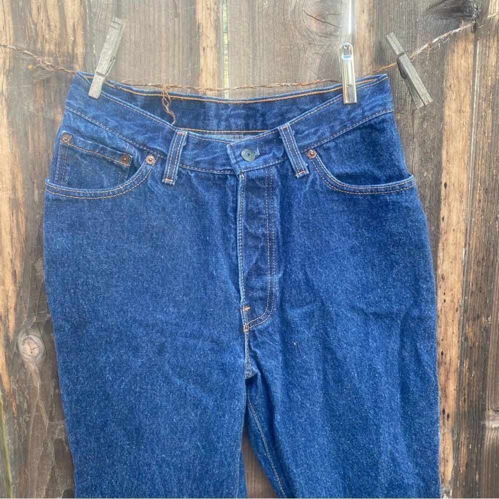 Levi's 17501 vintage made in USA Women's High Rise Jeans in Deep Blue size 11 - Picture 3 of 14